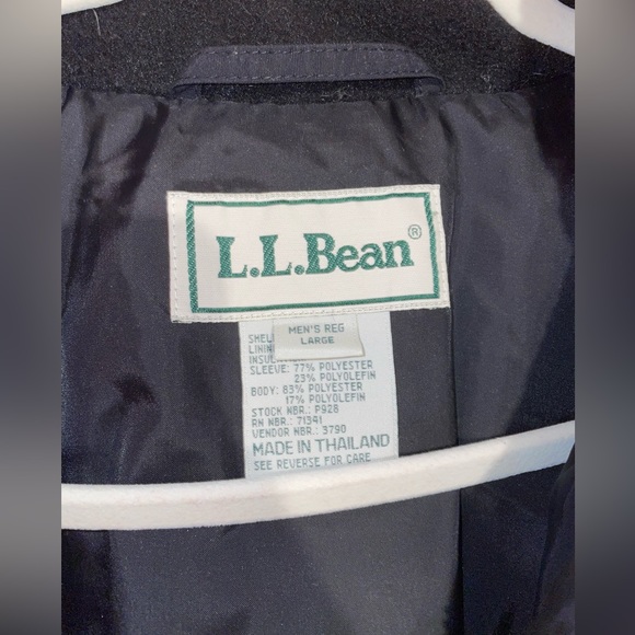 L.L. Bean Outdoor Hooded Jacket Thinsulate Lite Loft Insulation Men’s Size Large - Picture 3 of 8